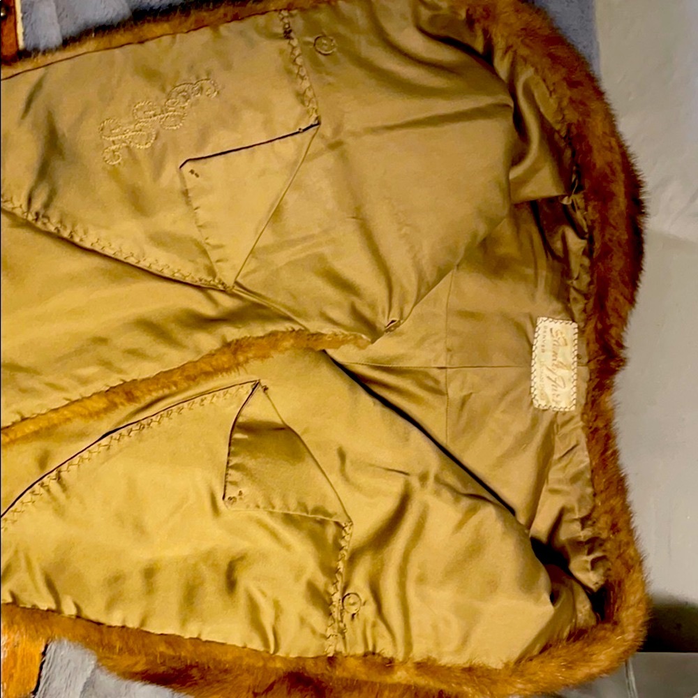 Sheared mink fur vintage cape - Picture 8 of 8